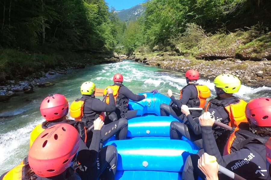 Adventurous rafting tour on the Salza - pure whitewater action! - Swimming and optional jumps: thrilling, but only if you are ready