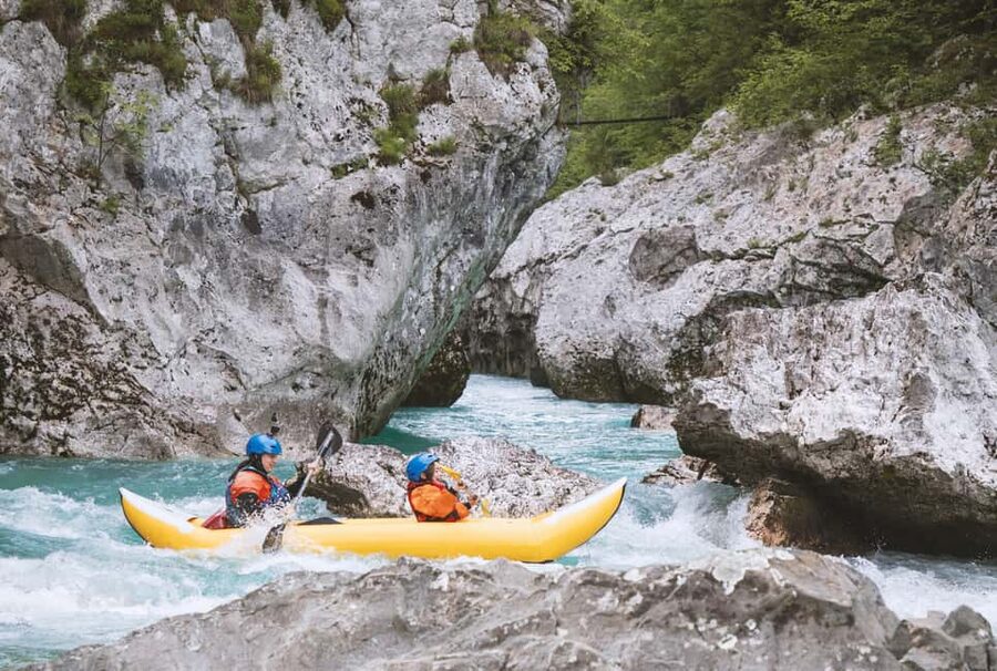 Austria, Salza river "Double Ducky" kayak adventure - Stop 3: Kayaking the Salza for 2 Hours on Water
