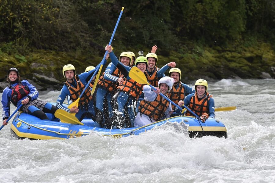 Imster Schlucht: White-Water Rafting in the Tyrolean Alps - After the rapids: farewell drink, shower, and Tyrolean food