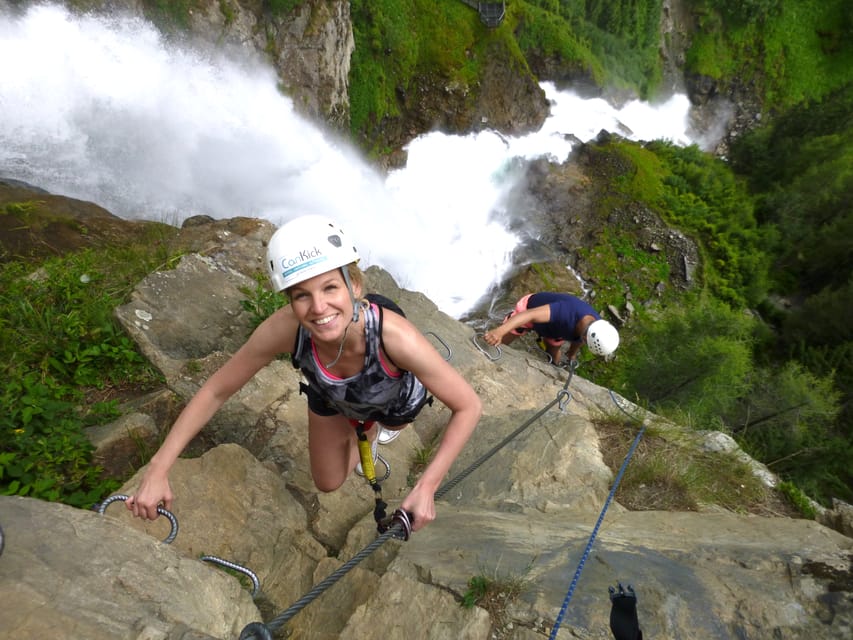 Ötztal: Via Ferrata Climbing Tour at Lehner Waterfall - The climb itself: 40m vertical start, then exposed slabs toward the waterfall