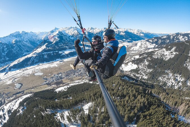 Private tandem flight Classic from the Schmittenhöhe in Zell am See - Certified pilots and the calm factor (Sepp, Christina, Winni, Roman)