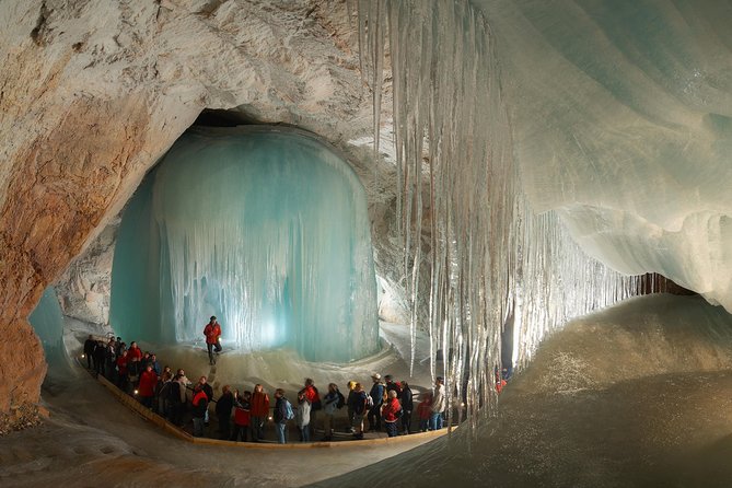 Private Werfen Ice Cave and Golling Waterfall from Salzburg - Eisriesenwelt Ice Giants: Ice Sculptures, Tram Ride, and Big Steps