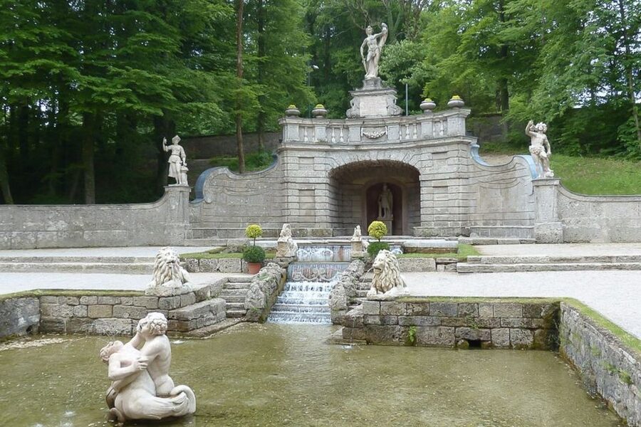 Salzburg: Boat Ride to Hellbrunn and Palace Visit - The trick fountains: grottoes and surprises you do not have to overthink