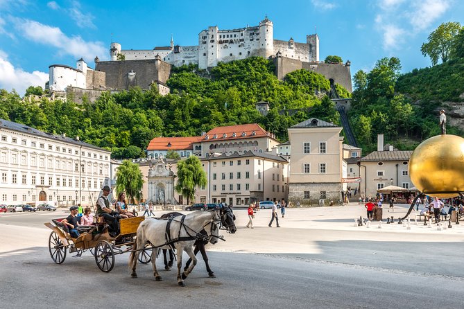 Salzburg Day Trip from Vienna - The return drive: Fortress Hohensalzburg from the outside