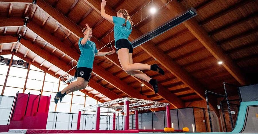 Tirol: Zahmer Kaiser Trampolinpark - Ninja Course, Bag Jump, and Wall Running Challenges