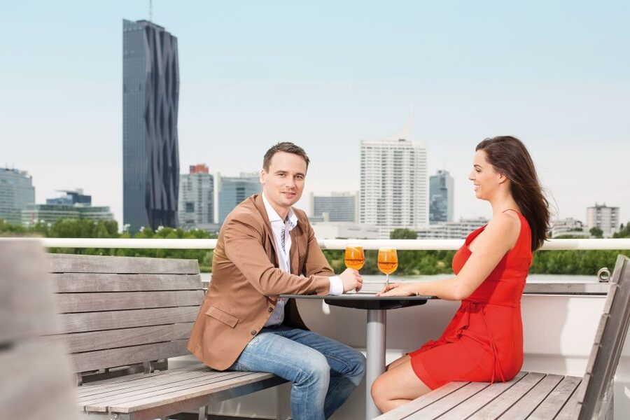 Vienna: 3.5-Hour Grand Danube River Cruise - Reichsbrücke and the modern skyline, Danube Tower and Millennium Tower