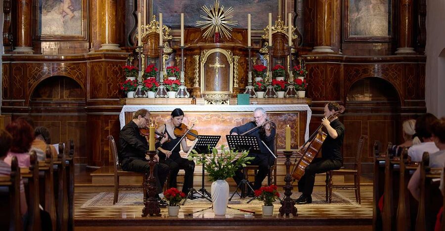 Vienna: A Little Night Music - Concert at Capuchin Church - The Emperor Quartet program: Mozart, Bach, Schubert, and Haydn