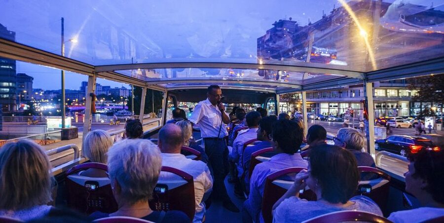 Vienna: Big Bus City Highlights Night Tour with Live Guide - Vienna by night from an open-top double decker