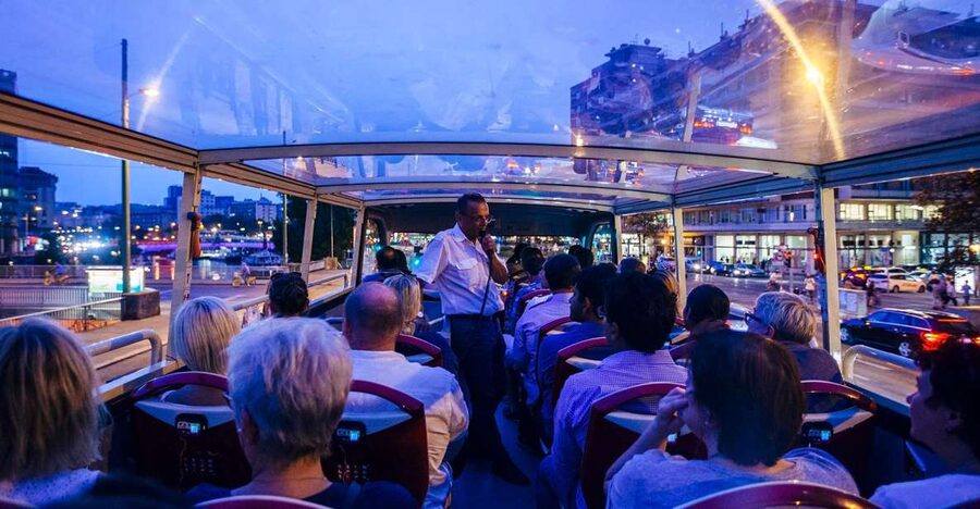 Vienna: Big Bus City Highlights Night Tour with Live Guide - Where to start near Opera and how to get a top-deck seat