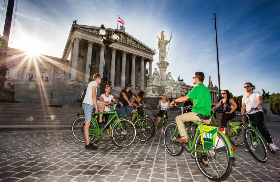 Vienna by Bike 3-Hour All-In-One City Bike Tour in English - Rathaus and the Austro-Hungarian Parliament: Gothic and empire in the same stretch