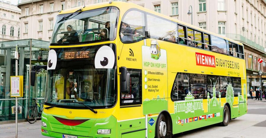 Vienna: Hop-On Hop-Off Sightseeing Bus Tour in 19 Languages - Getting on at the Vienna Sightseeing Tours hub, and using GPS live tracking